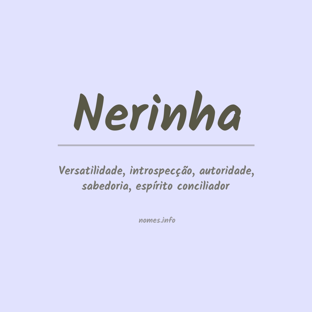 Significado do nome Nerinha