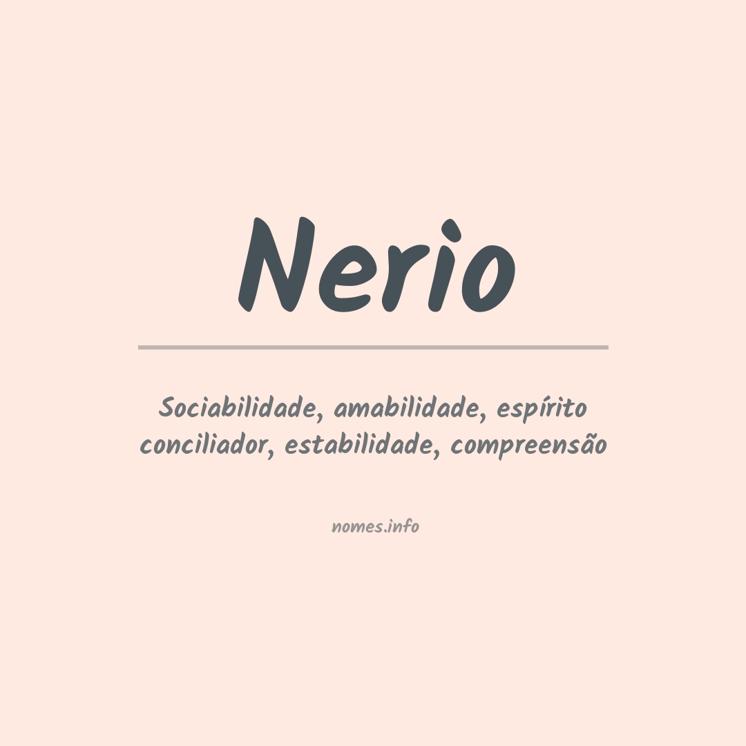 Significado do nome Nerio