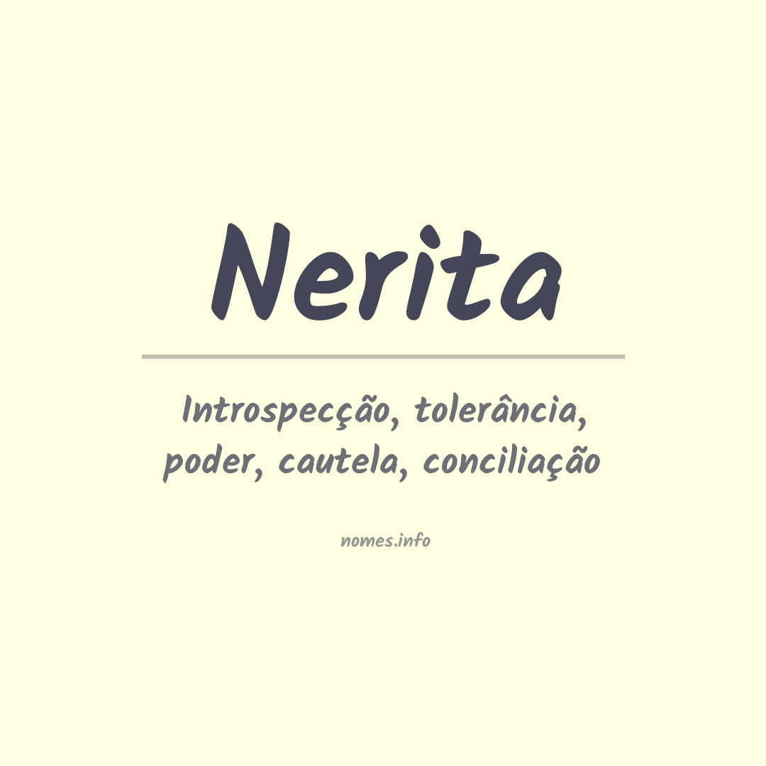 Significado do nome Nerita