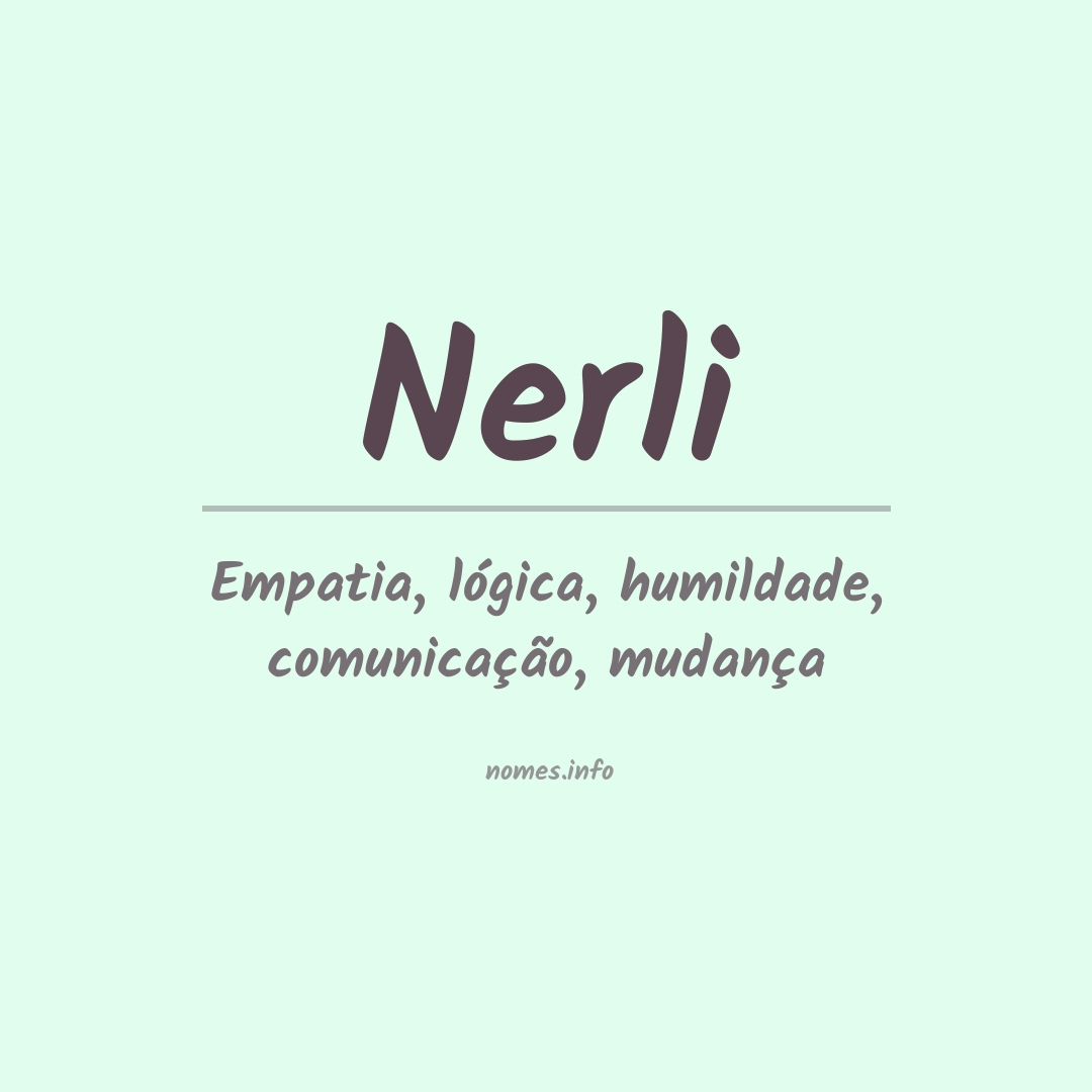 Significado do nome Nerli
