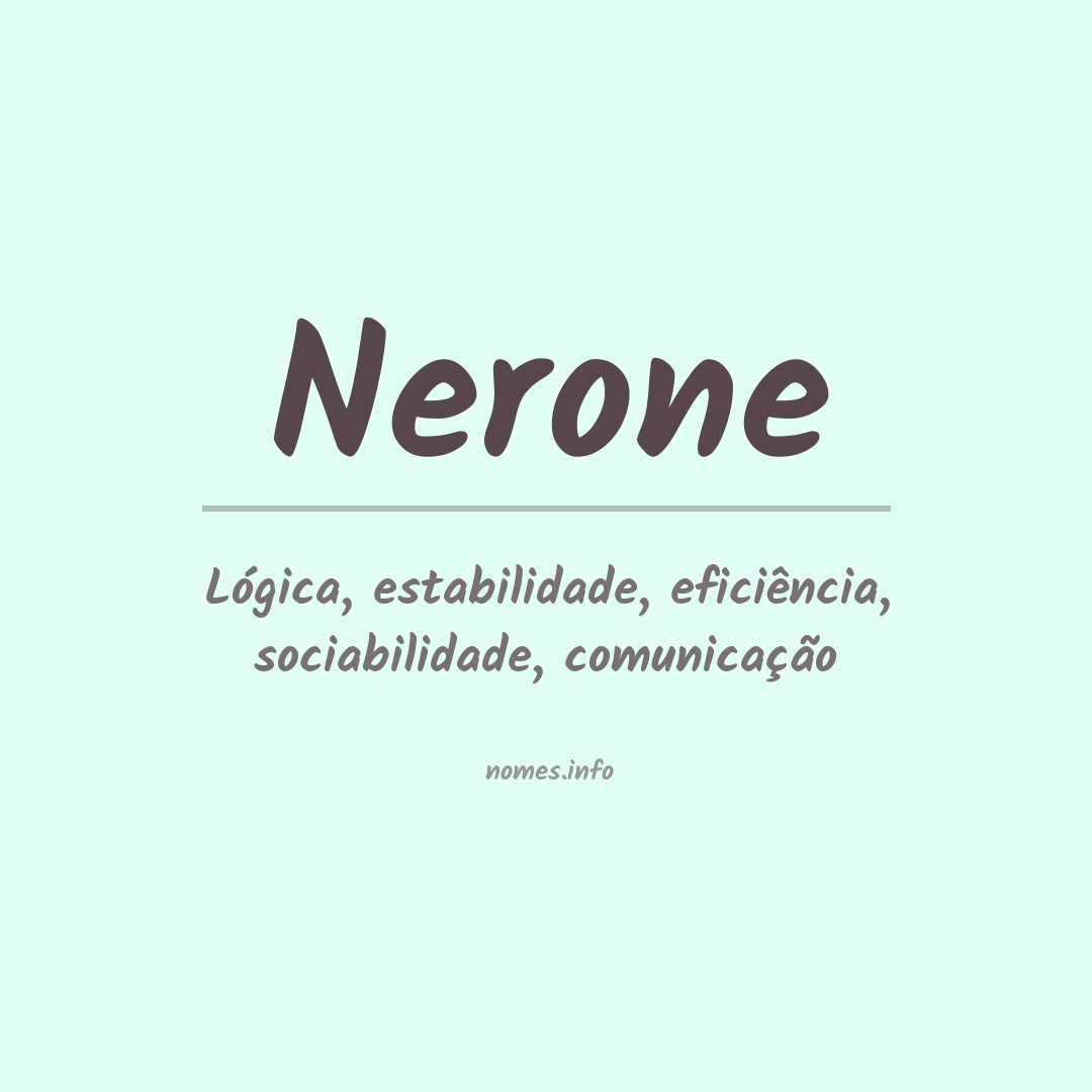 Significado do nome Nerone