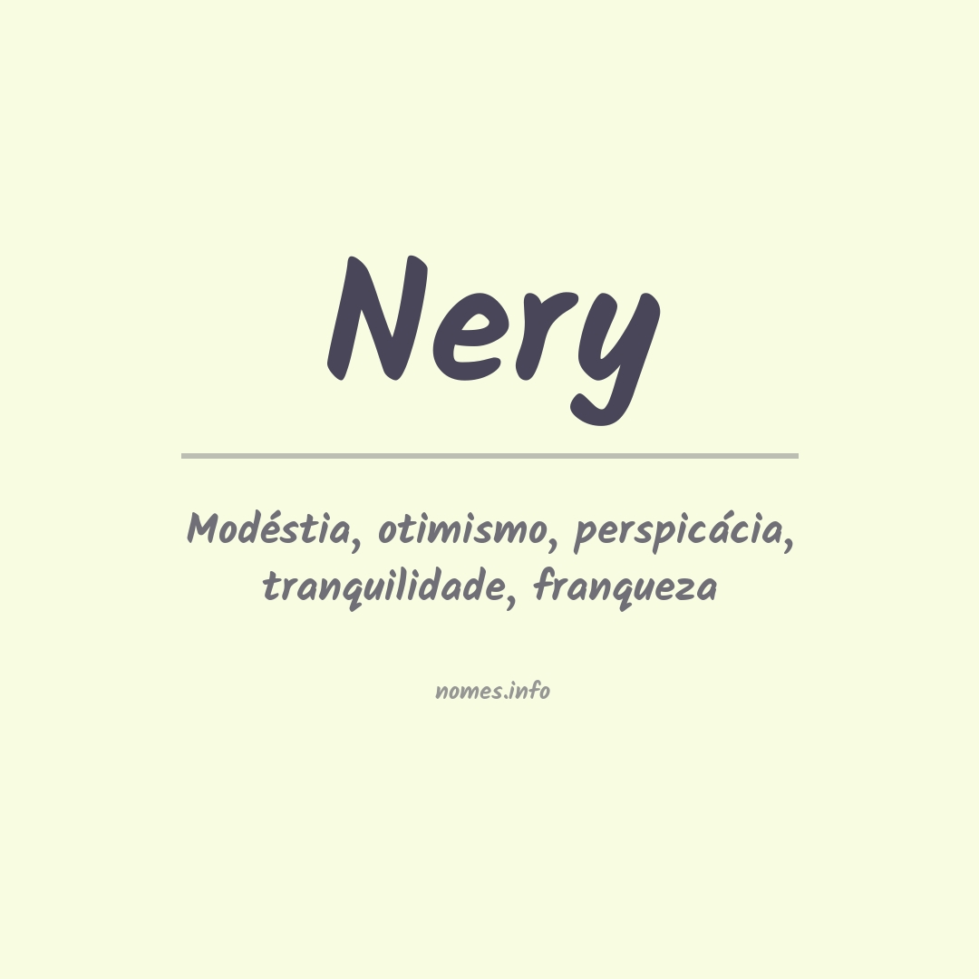 Significado do nome Nery