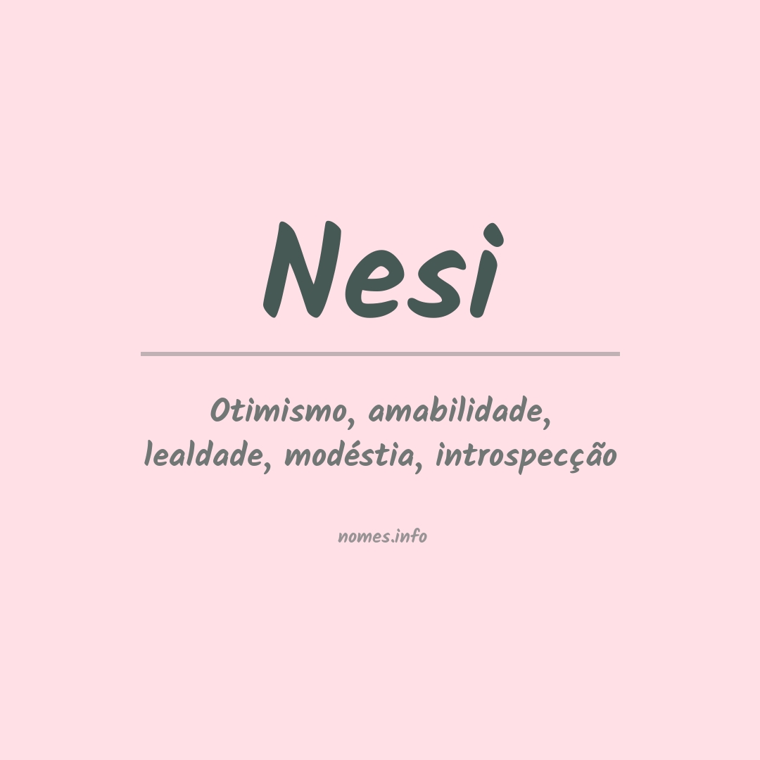 Significado do nome Nesi