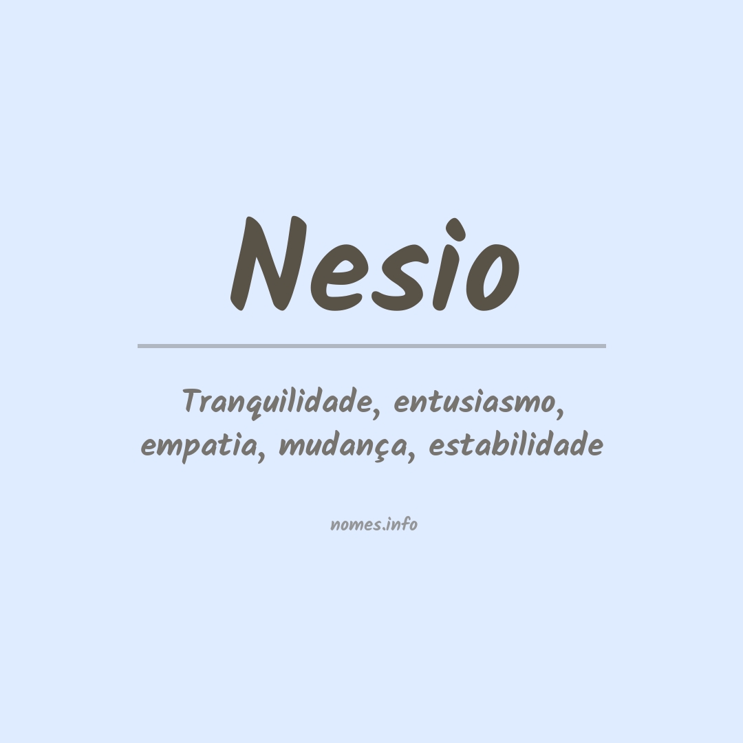 Significado do nome Nesio