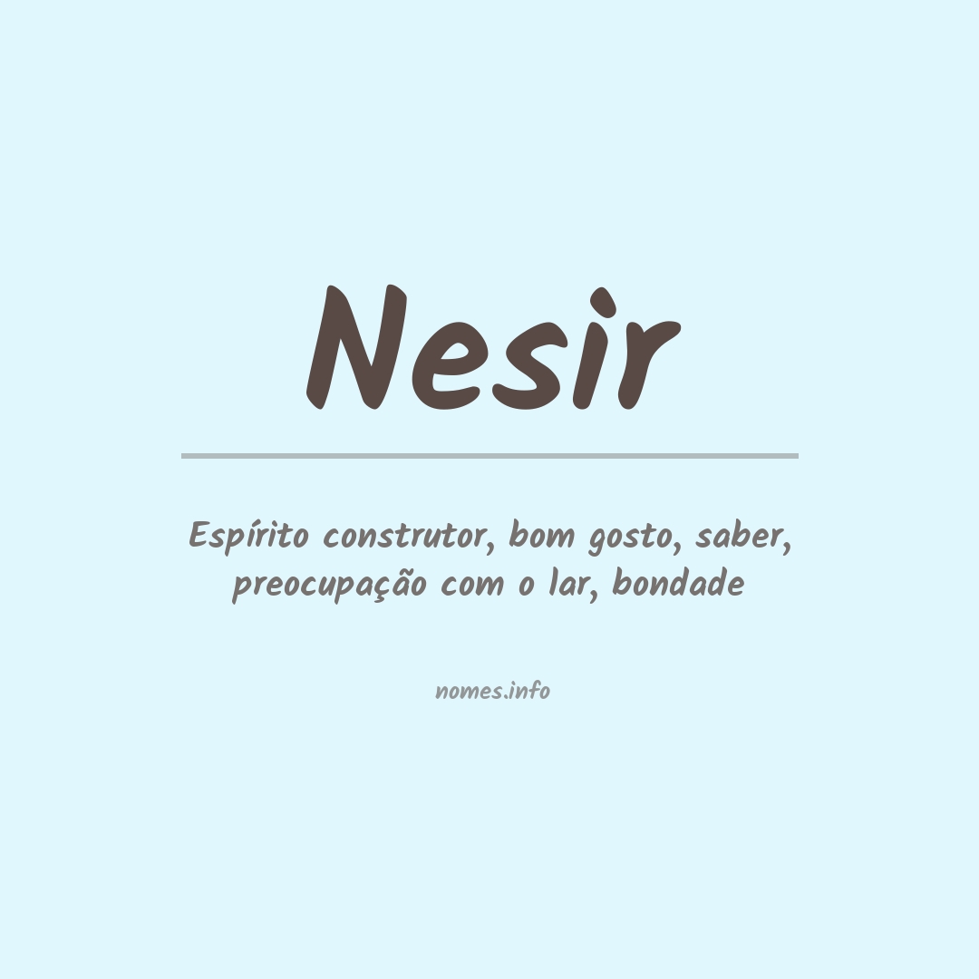 Significado do nome Nesir