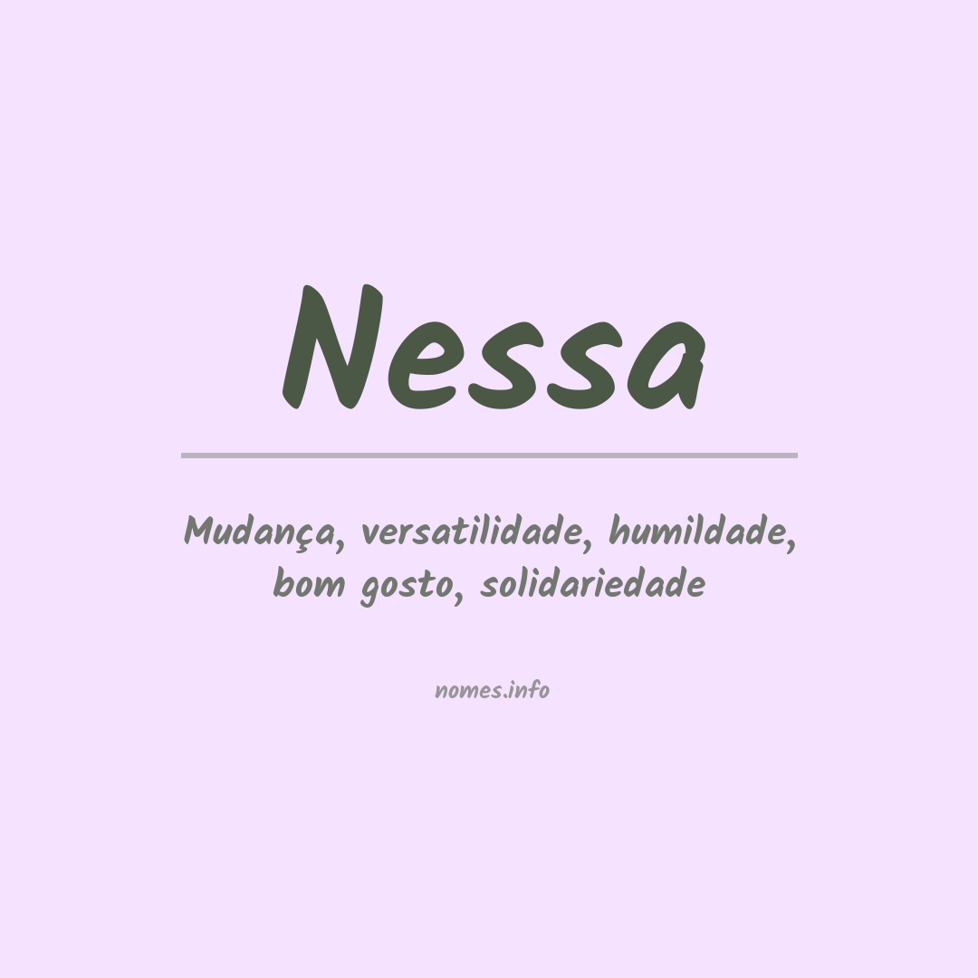 Significado do nome Nessa