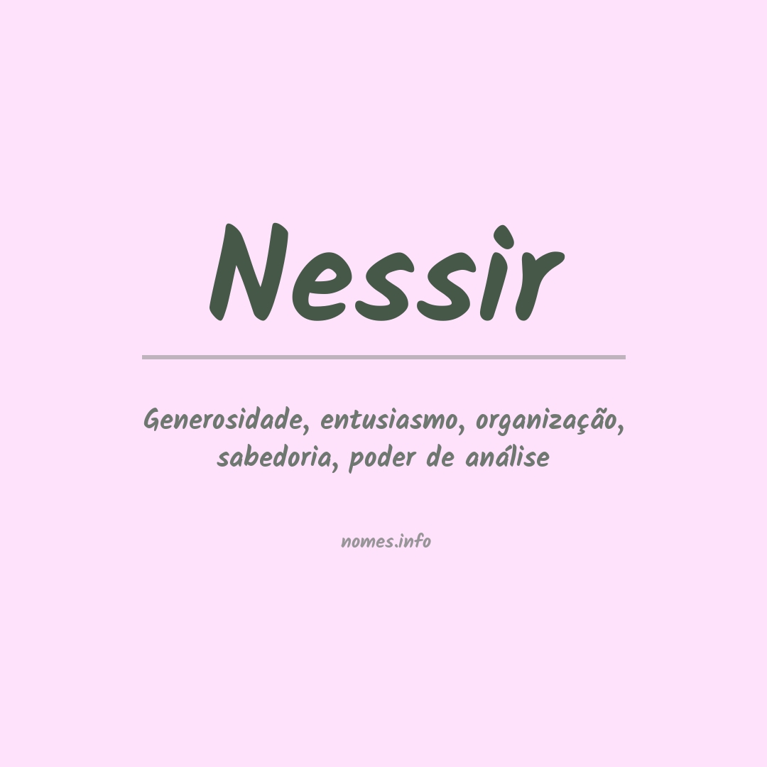 Significado do nome Nessir