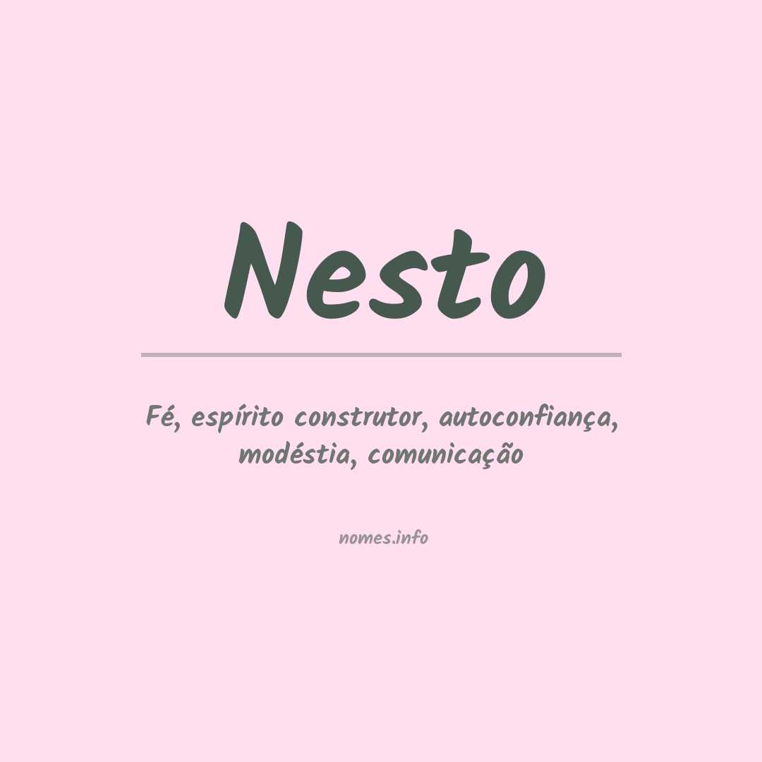 Significado do nome Nesto
