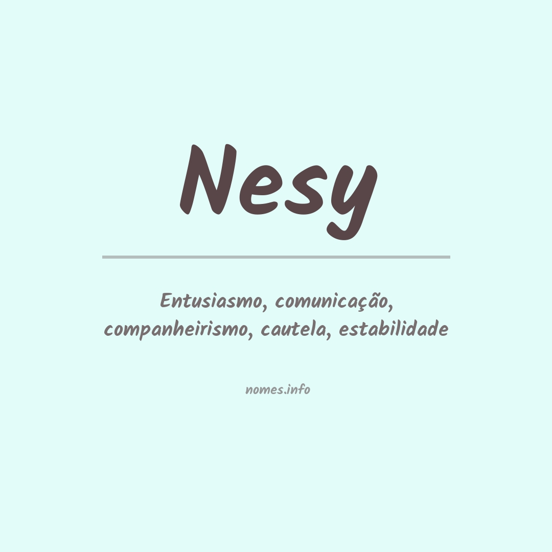 Significado do nome Nesy