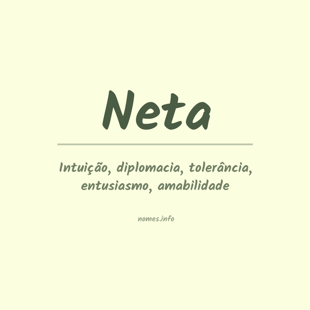Significado do nome Neta