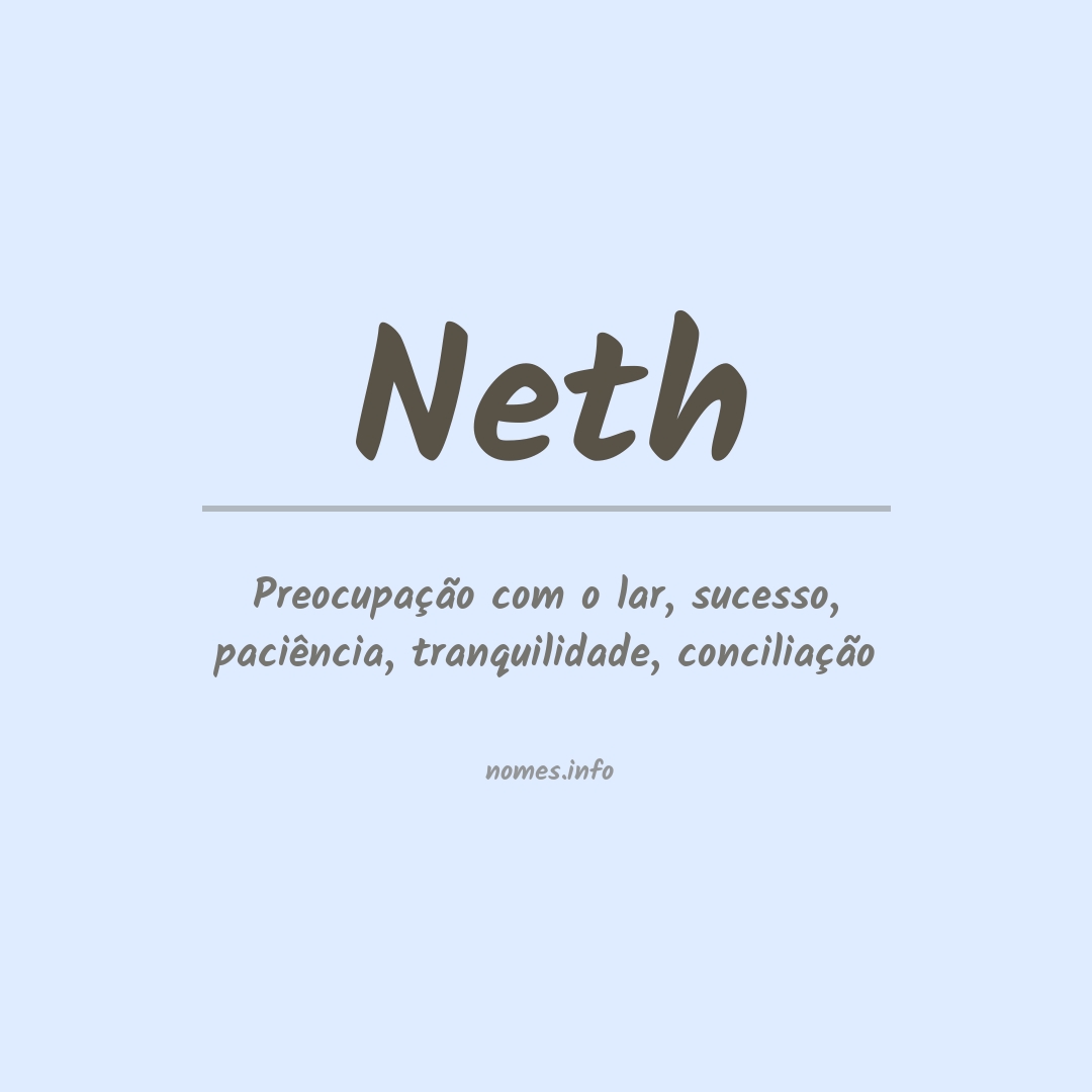 Significado do nome Neth