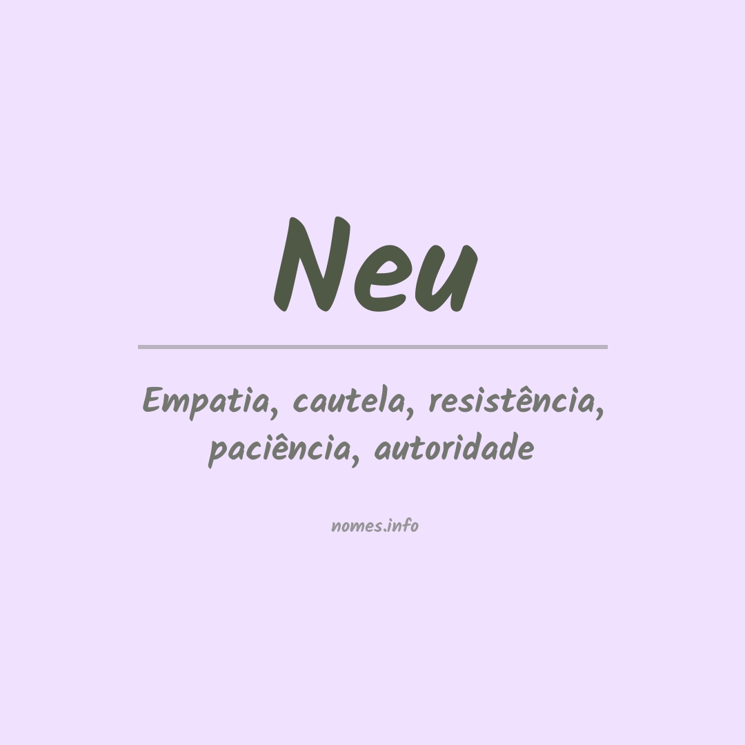 Significado do nome Neu