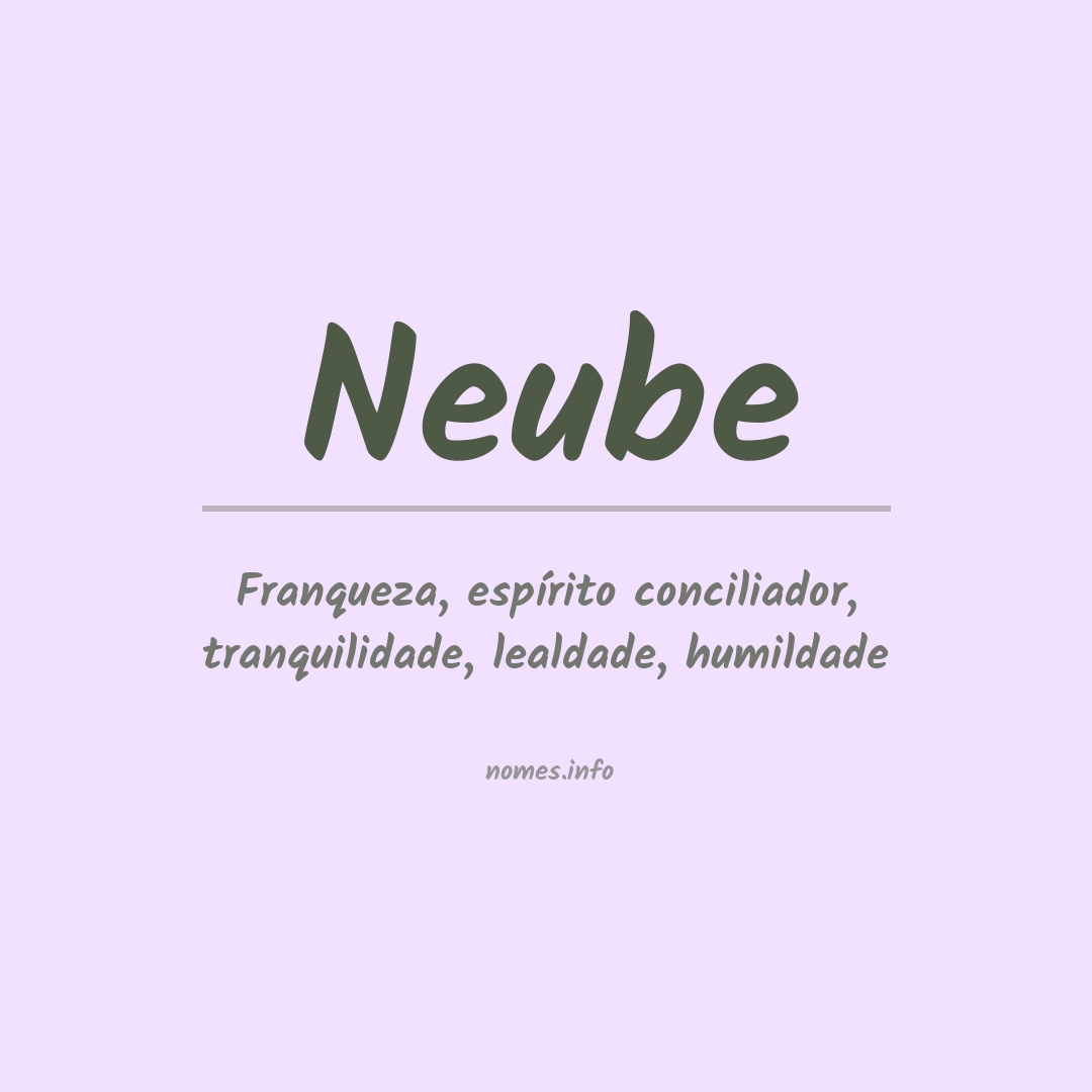 Significado do nome Neube
