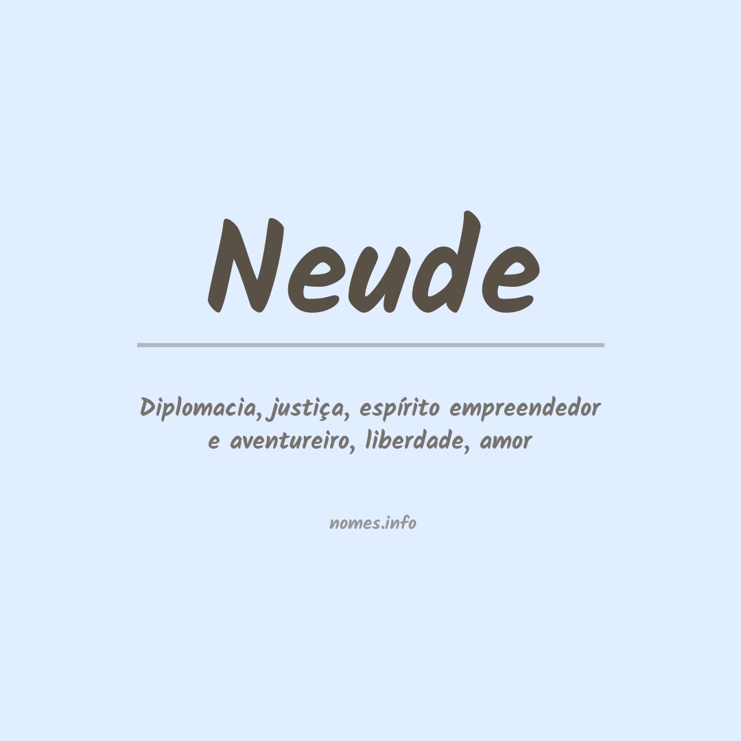 Significado do nome Neude