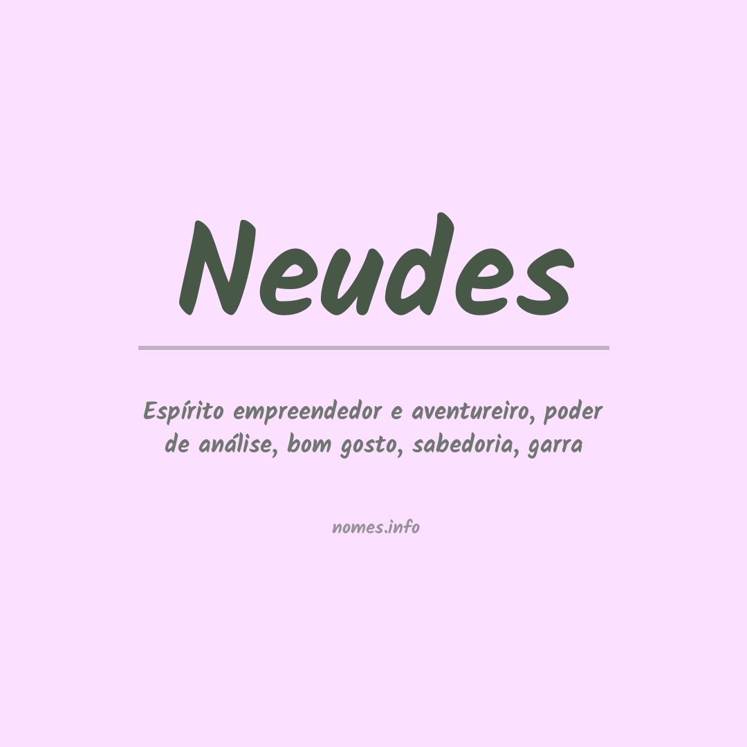 Significado do nome Neudes