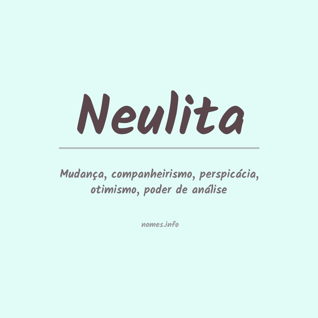 Significado do nome Neulita