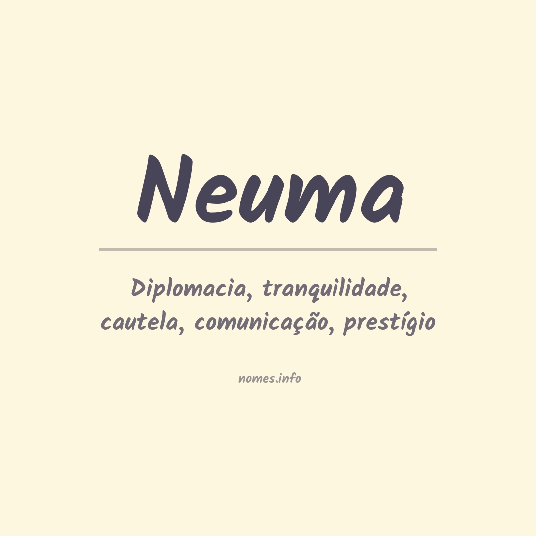 Significado do nome Neuma