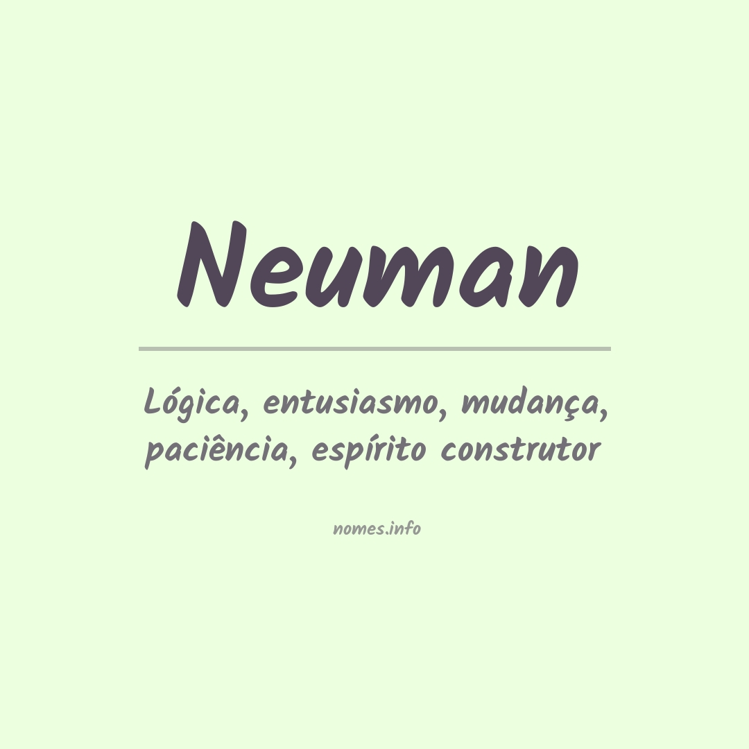 Significado do nome Neuman