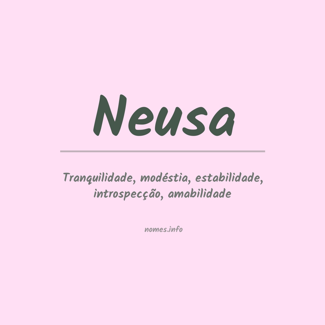 Significado do nome Neusa