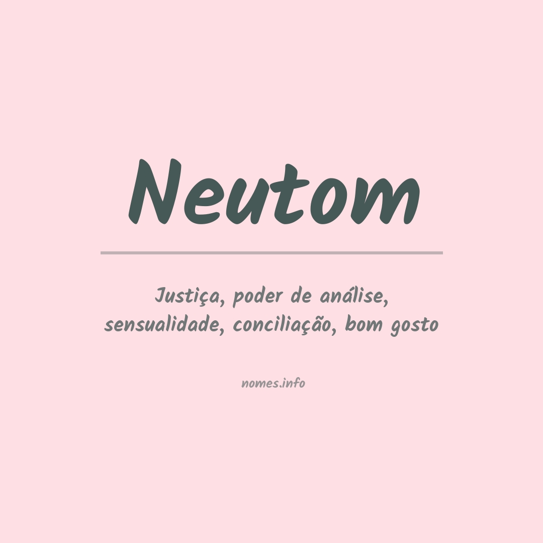 Significado do nome Neutom
