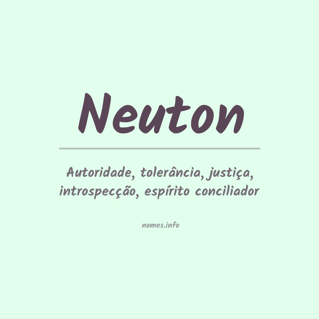 Significado do nome Neuton