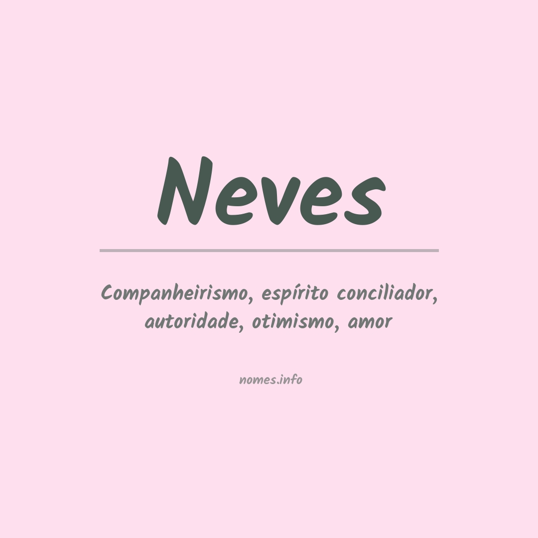 Significado do nome Neves