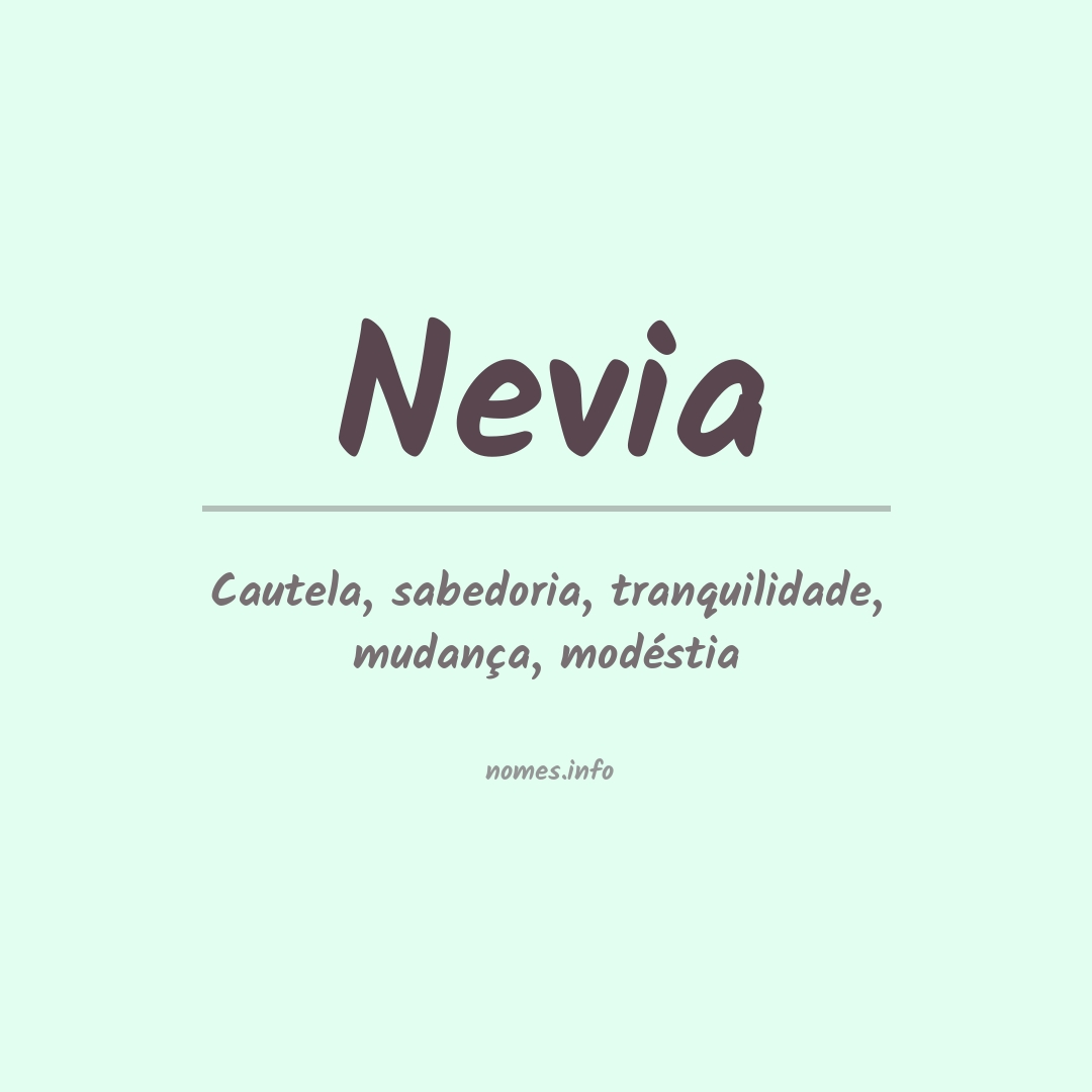Significado do nome Nevia