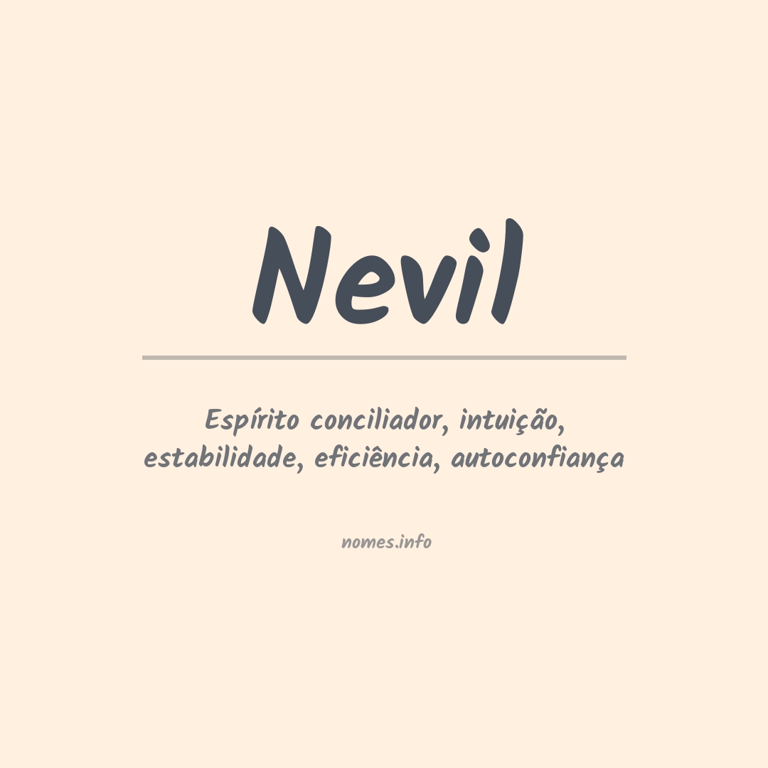 Significado do nome Nevil