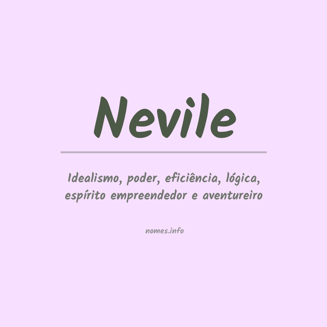 Significado do nome Nevile