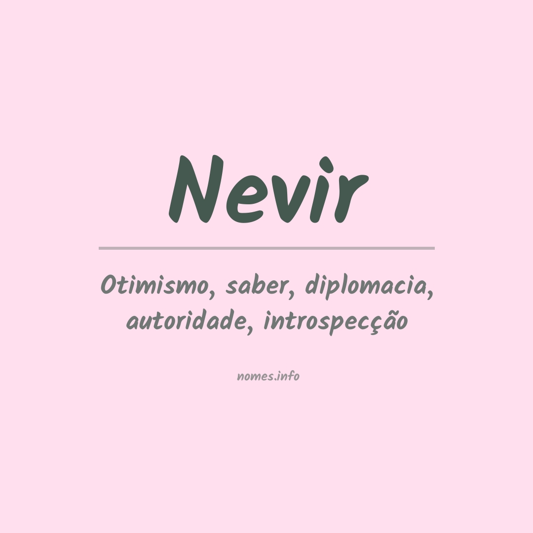 Significado do nome Nevir
