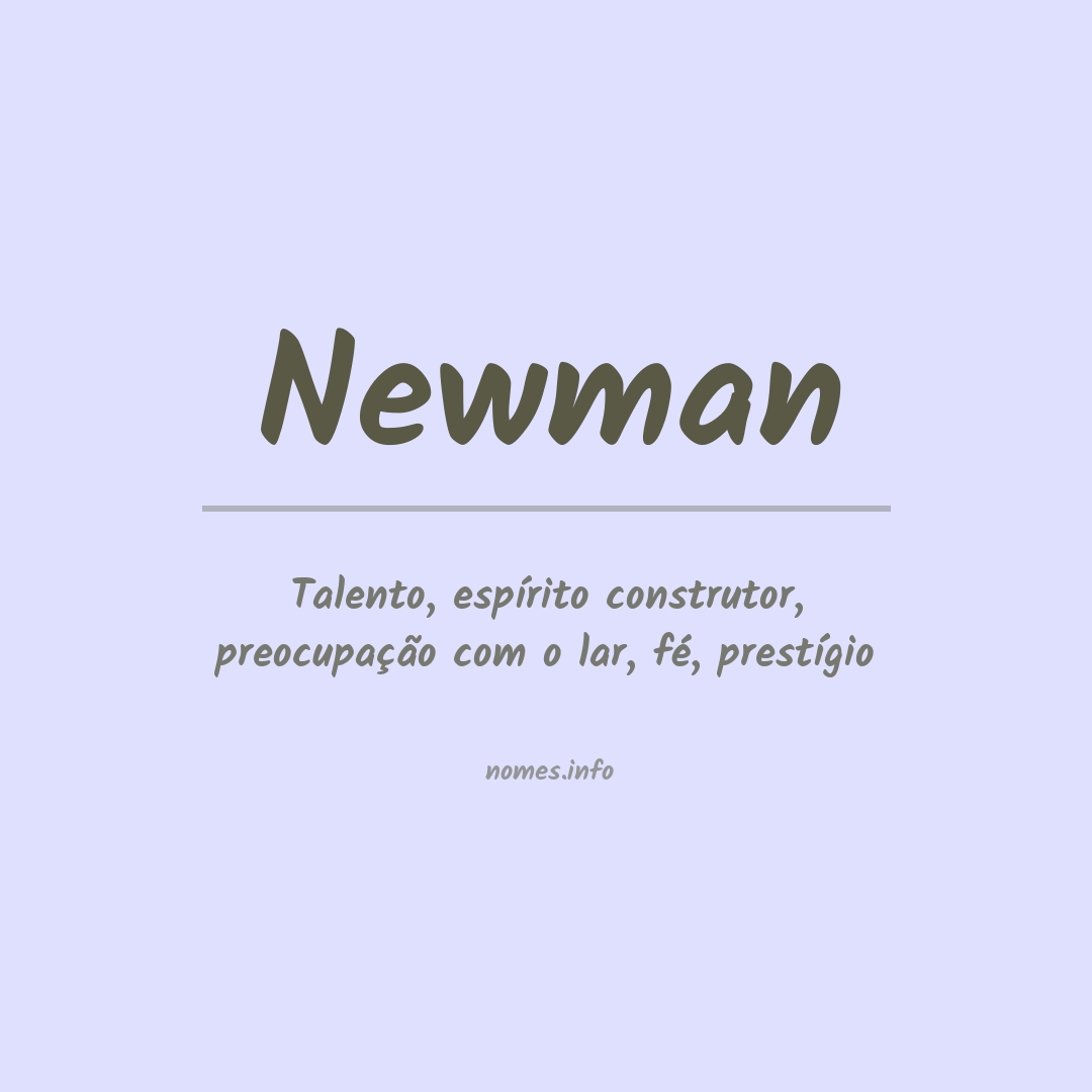 Significado do nome Newman