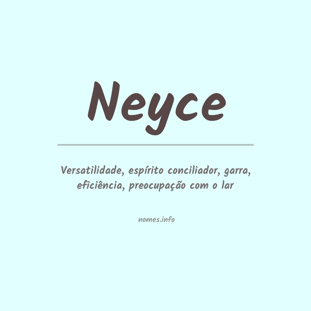 Significado do nome Neyce