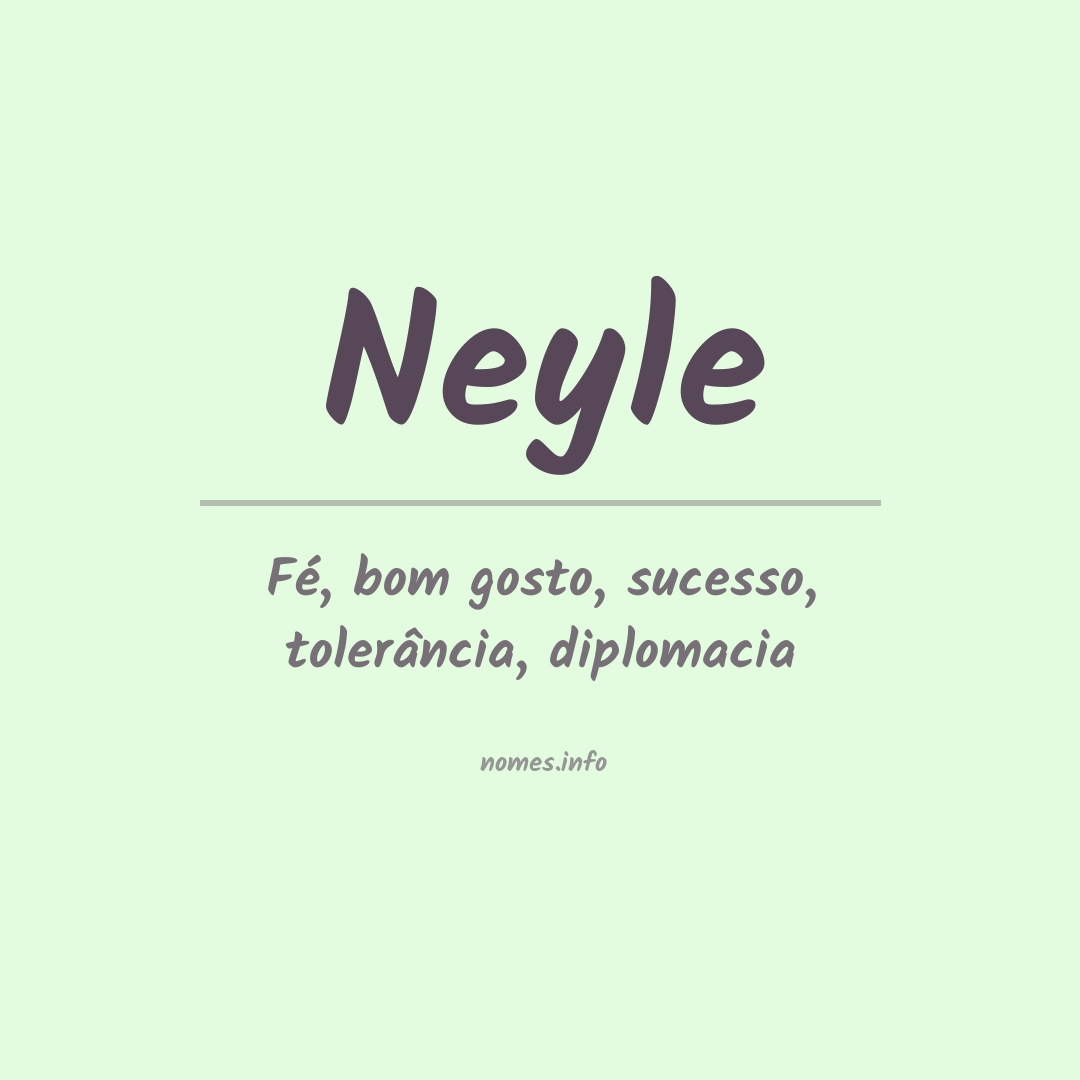 Significado do nome Neyle