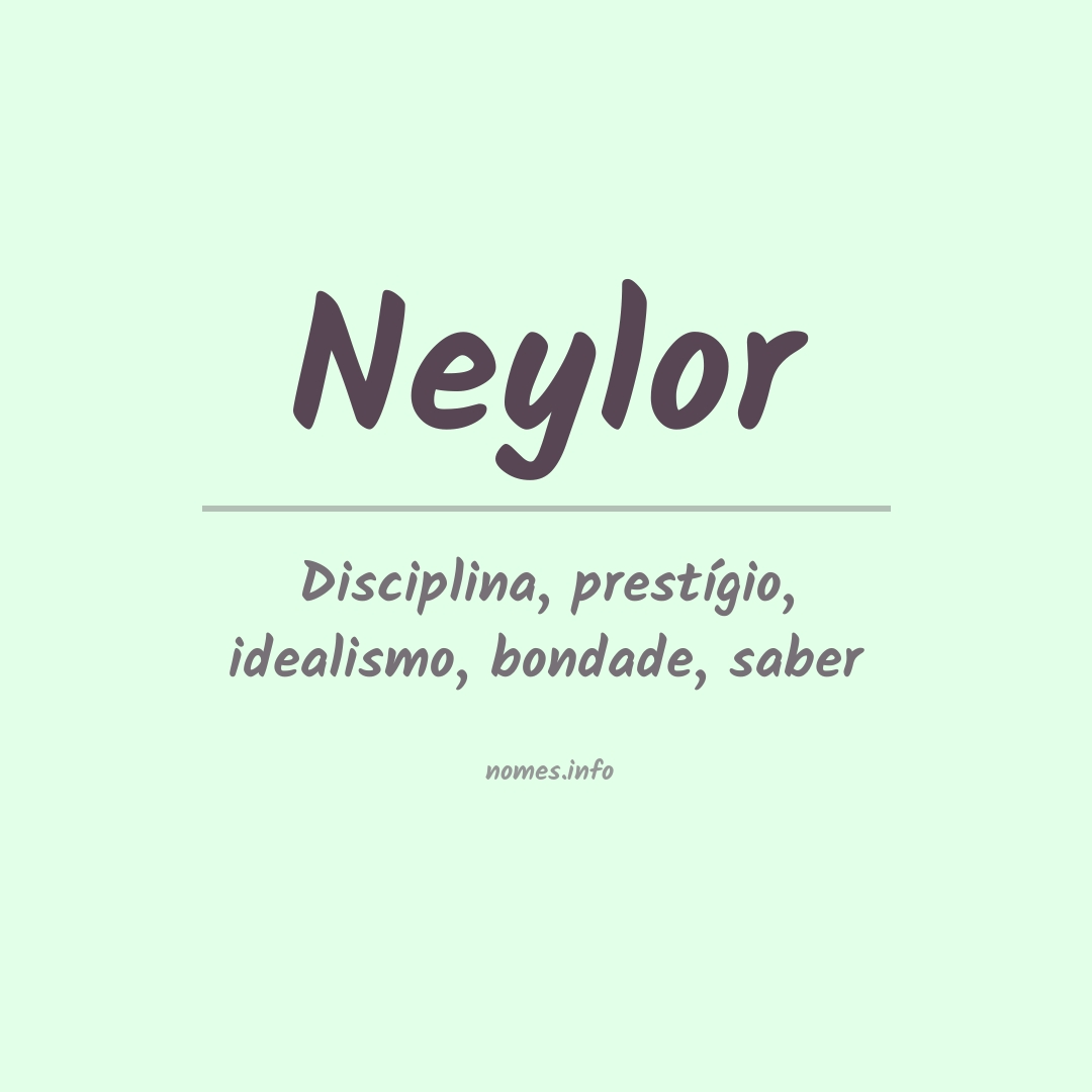 Significado do nome Neylor