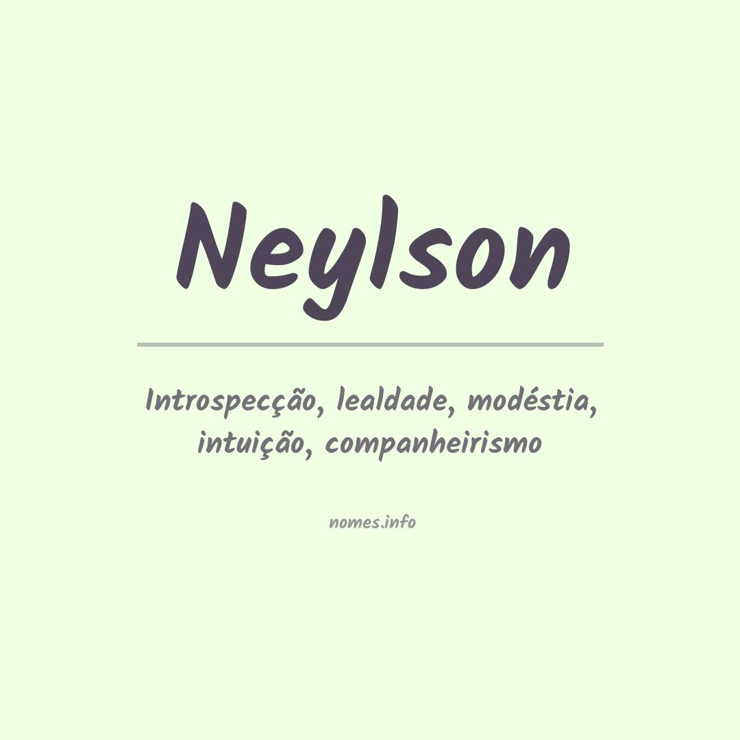 Significado do nome Neylson