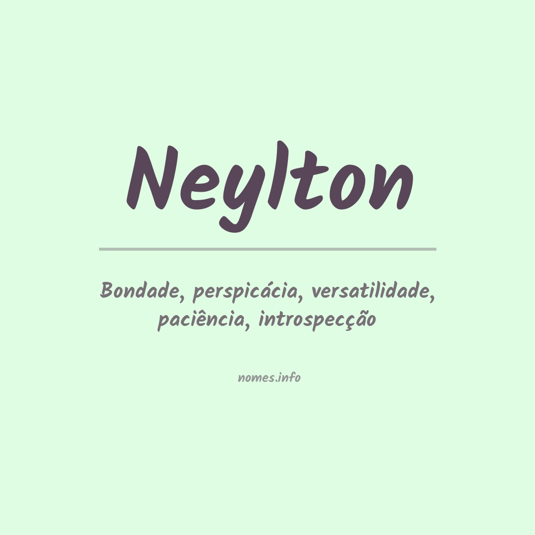 Significado do nome Neylton