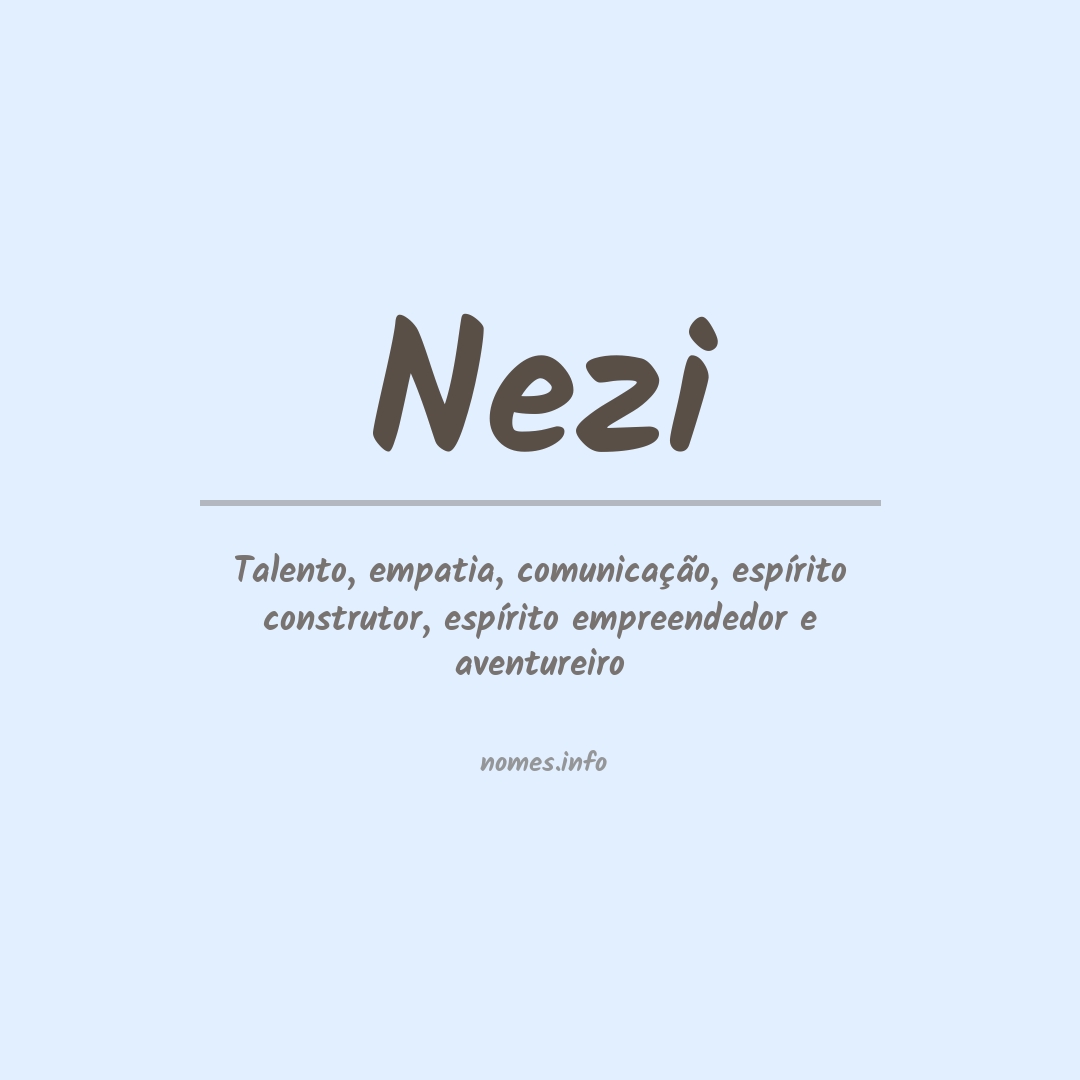 Significado do nome Nezi