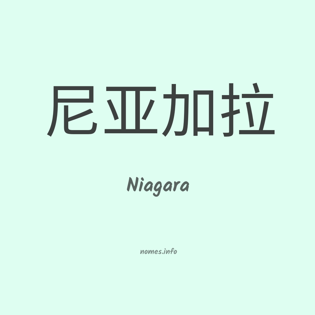 Niagara em chinês