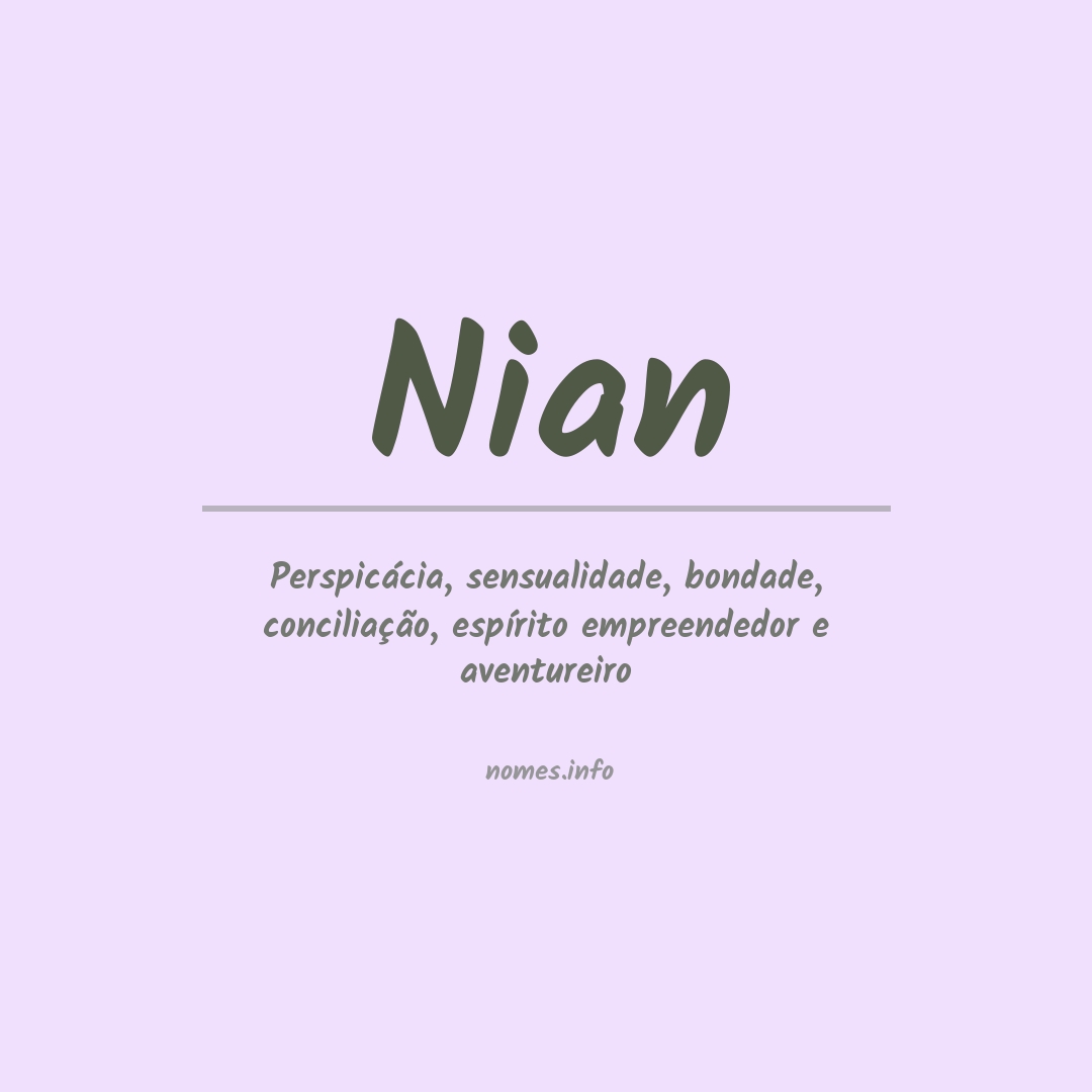 Significado do nome Nian