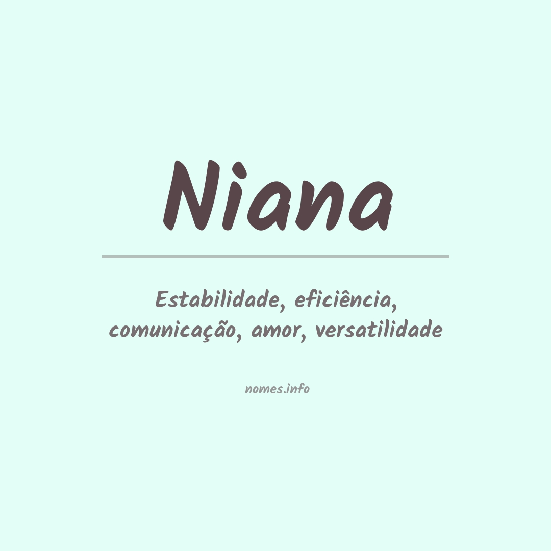 Significado do nome Niana