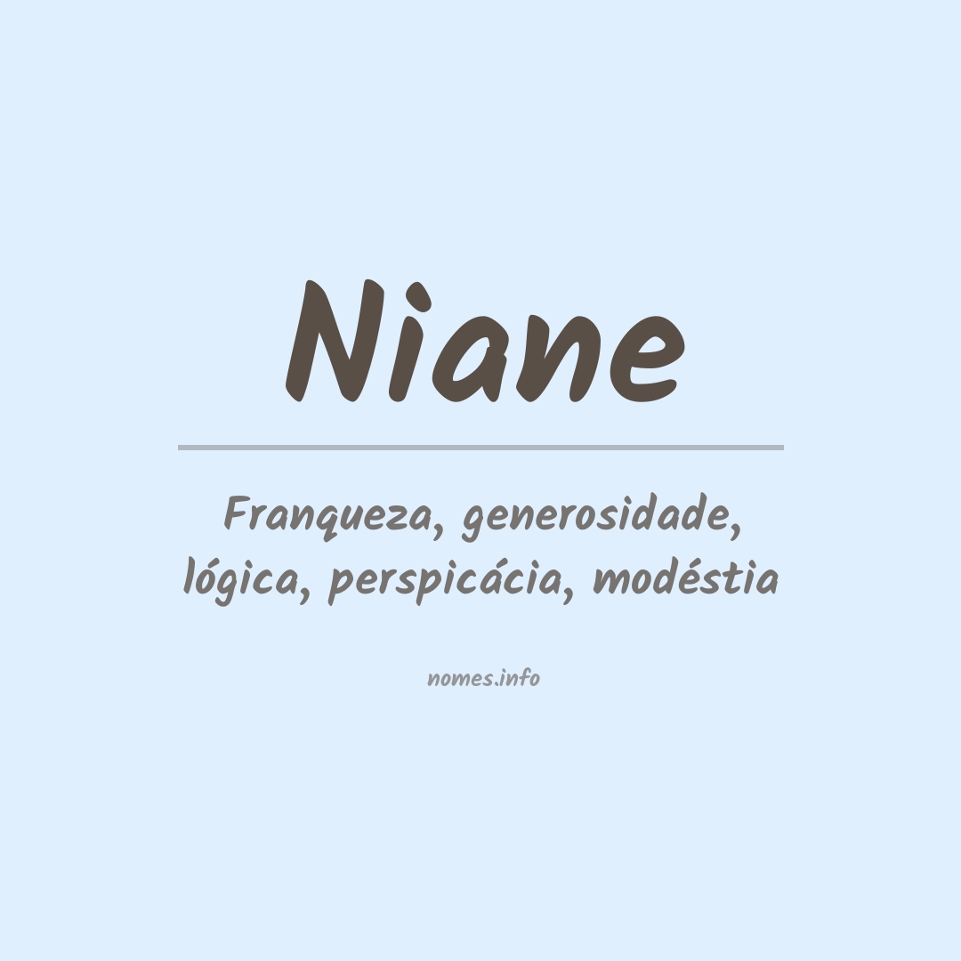 Significado do nome Niane