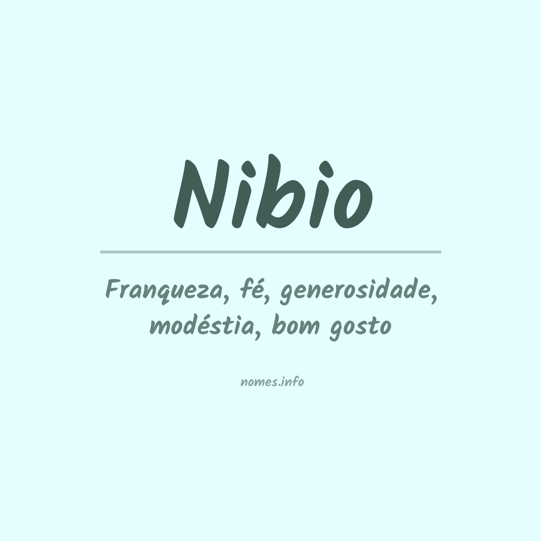 Significado do nome Nibio