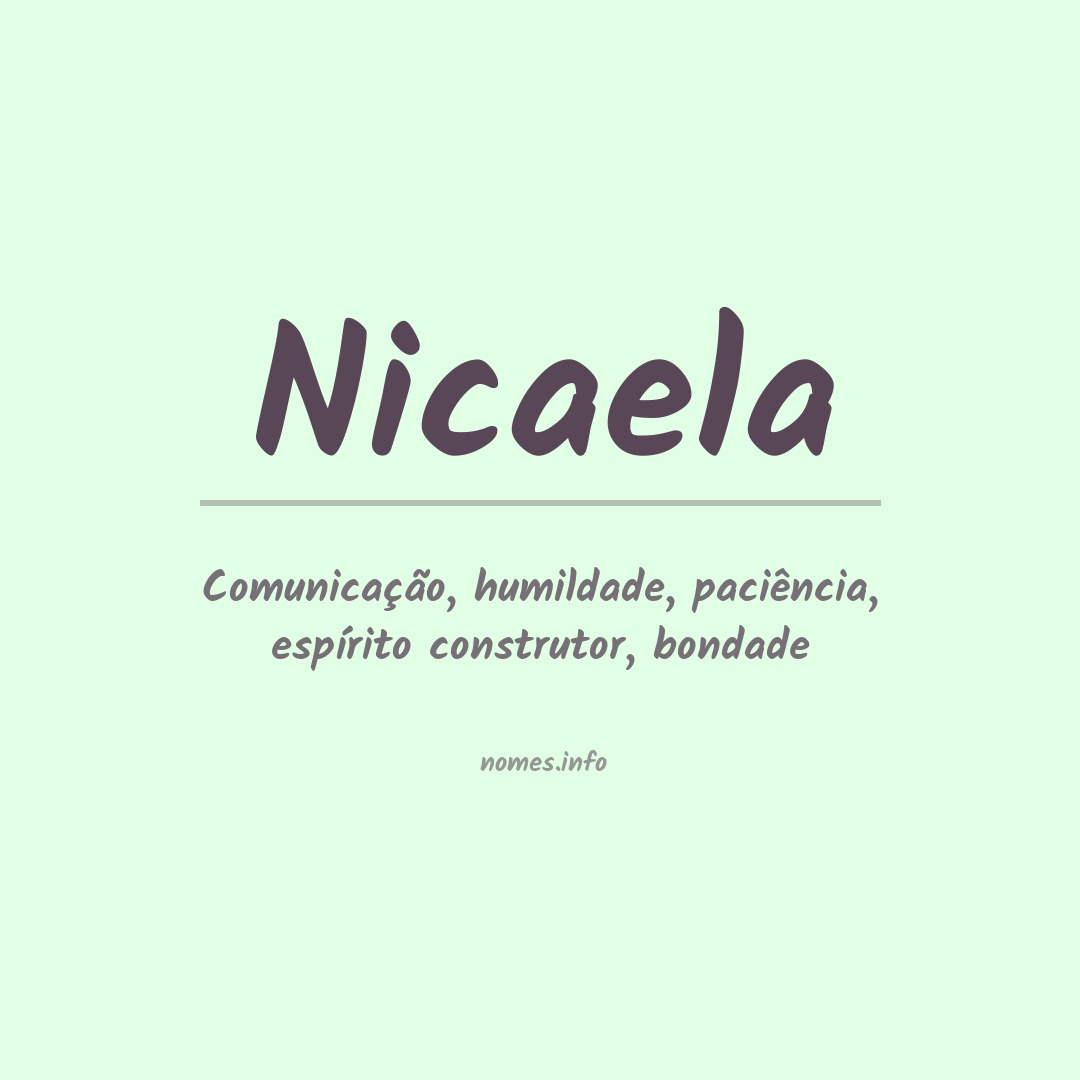 Significado do nome Nicaela