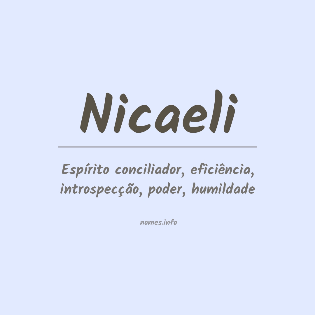 Significado do nome Nicaeli