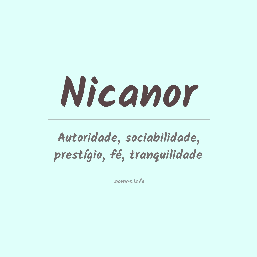 Significado do nome Nicanor