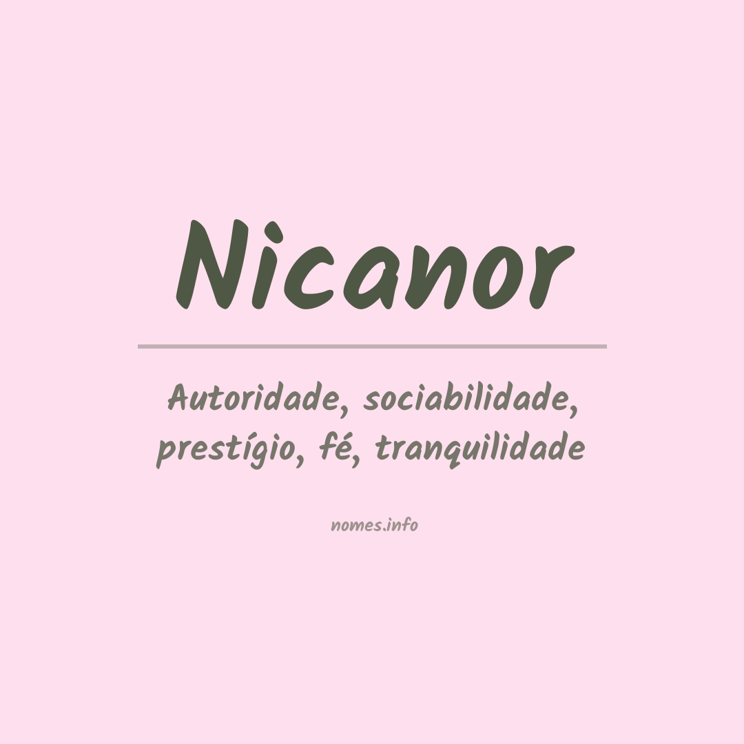 Significado do nome Nicanor