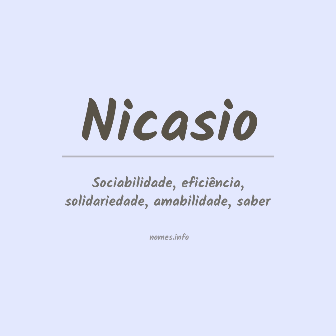 Significado do nome Nicasio