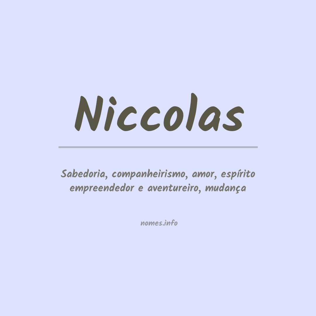 Significado do nome Niccolas