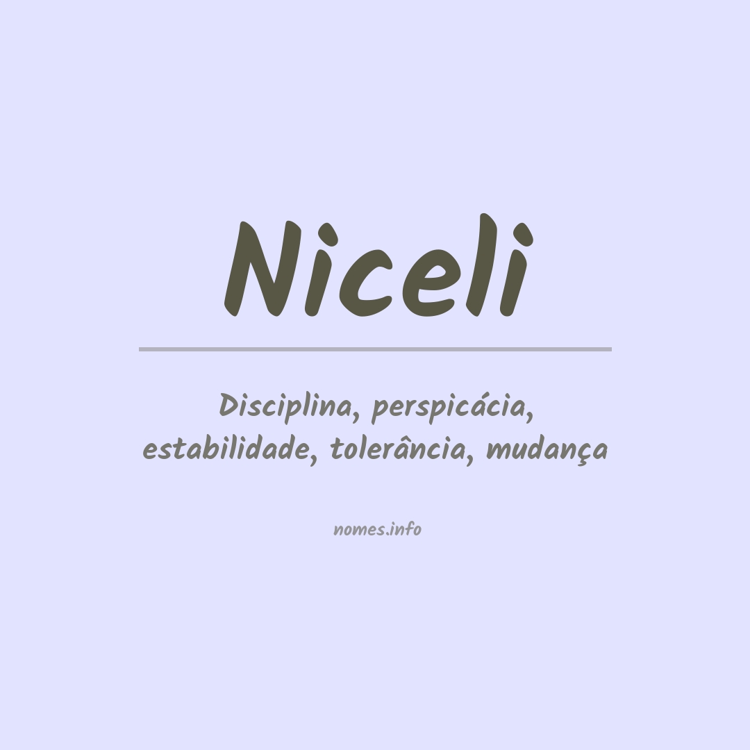 Significado do nome Niceli