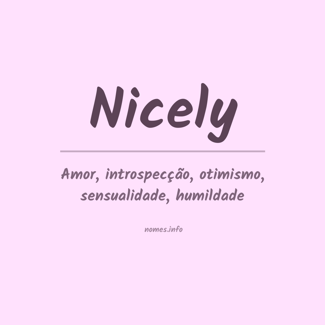 Significado do nome Nicely